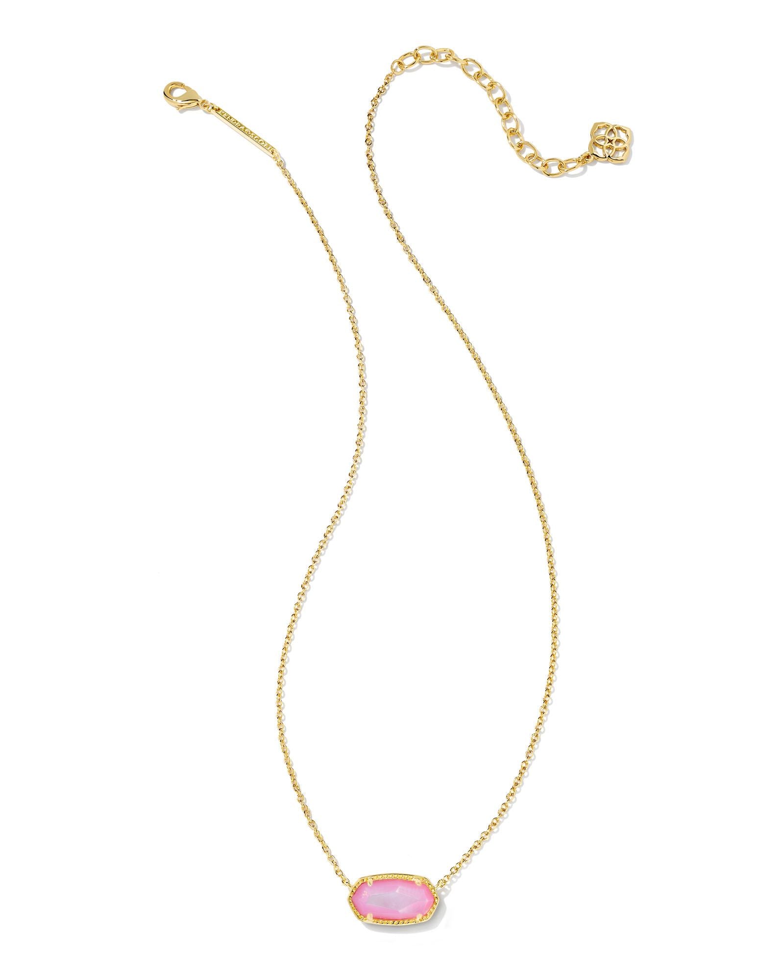 Elisa Pendant Necklace Gold Blush Ivory MOP