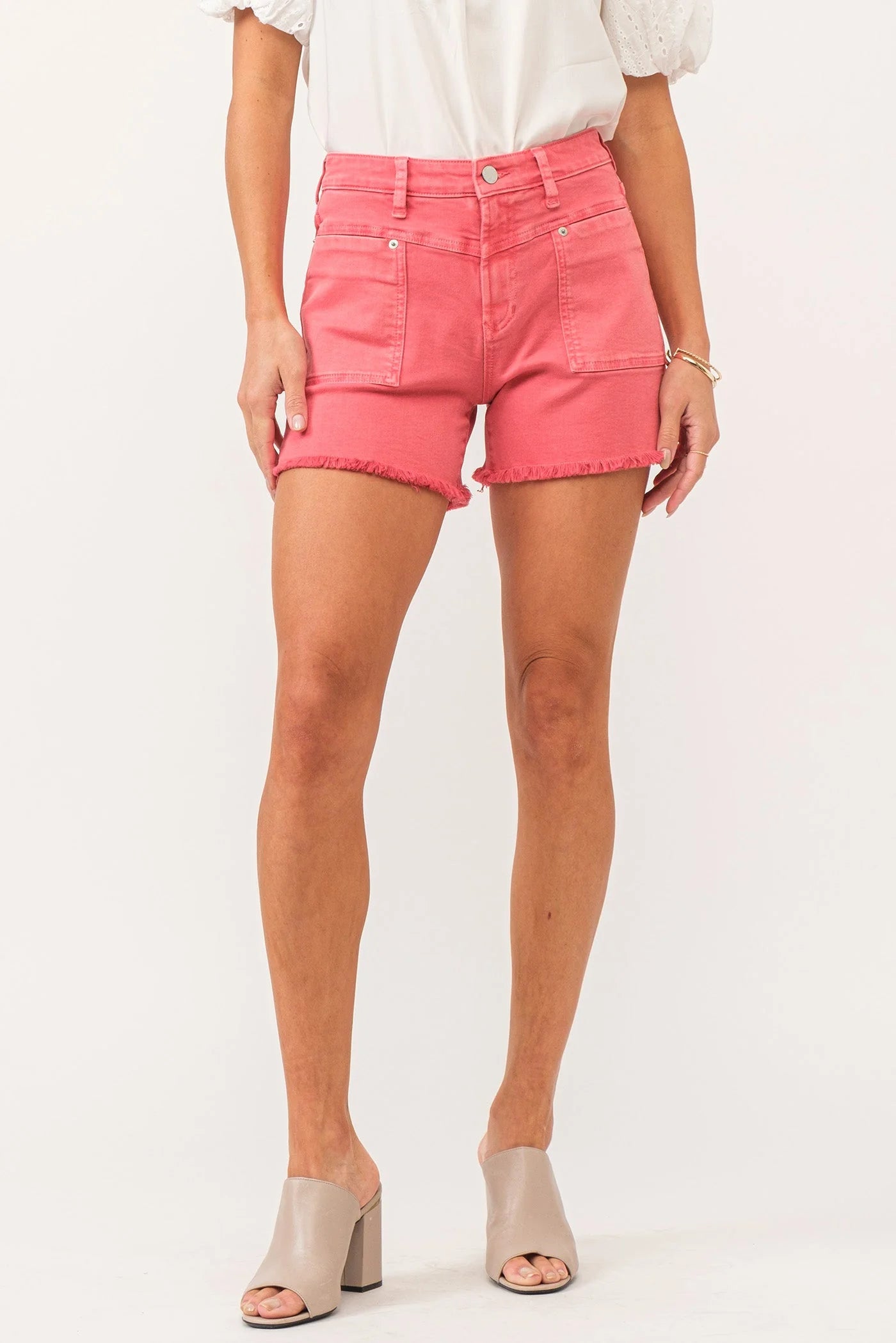 Ivy High Rise Shorts Radiant Red