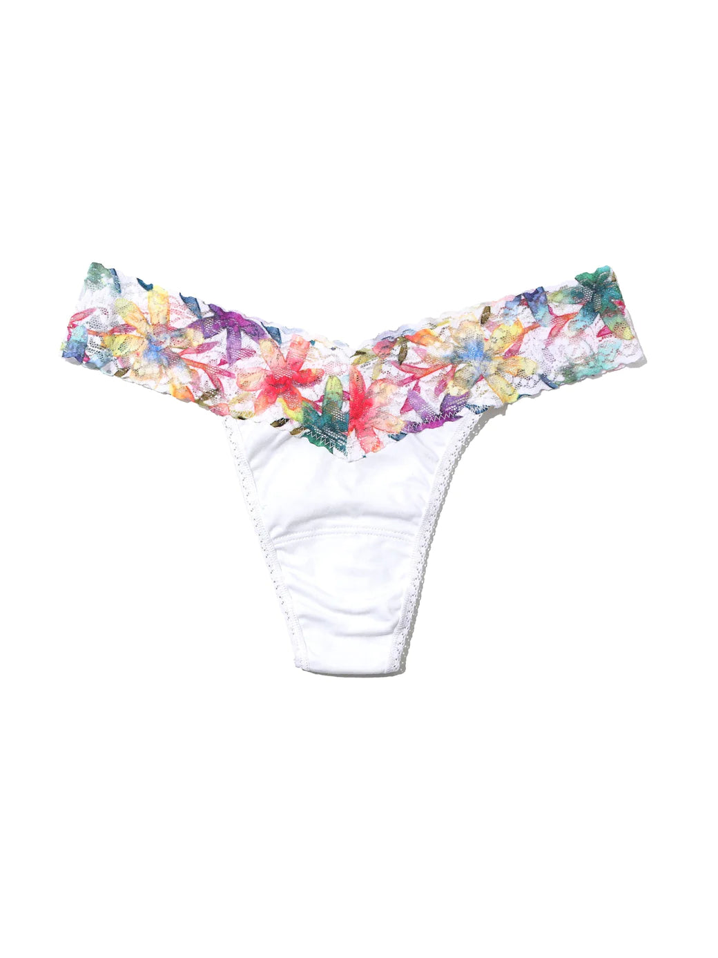Final Sale Hanky Panky Cotton Thong Low Rise Still Blooming
