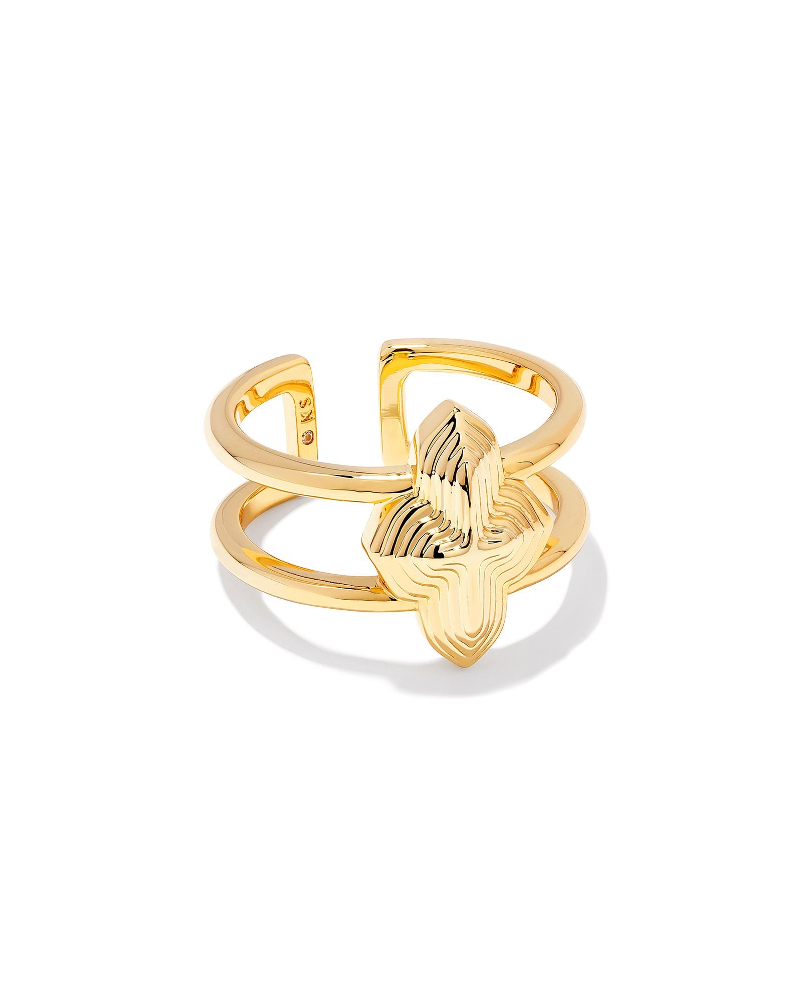 Sale Abbie Metal Double Band Ring Gold