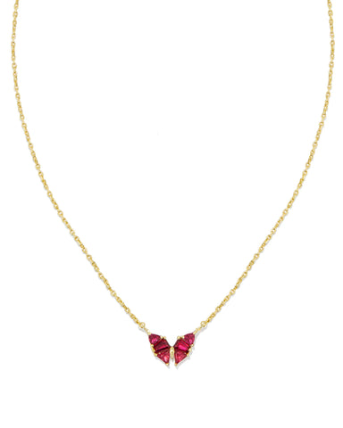 Blair Butterfly Necklace Cranberry