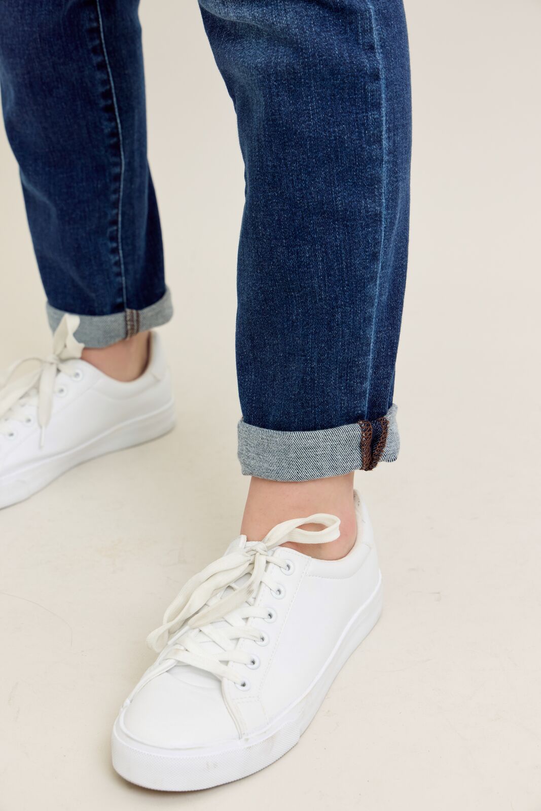 Mid-Rise Cuffed Slim Fit Jeans