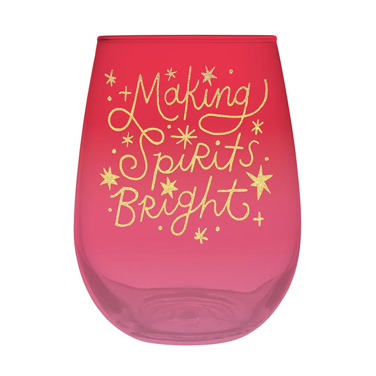 Making Spirits Bright Stemless Wine Glass