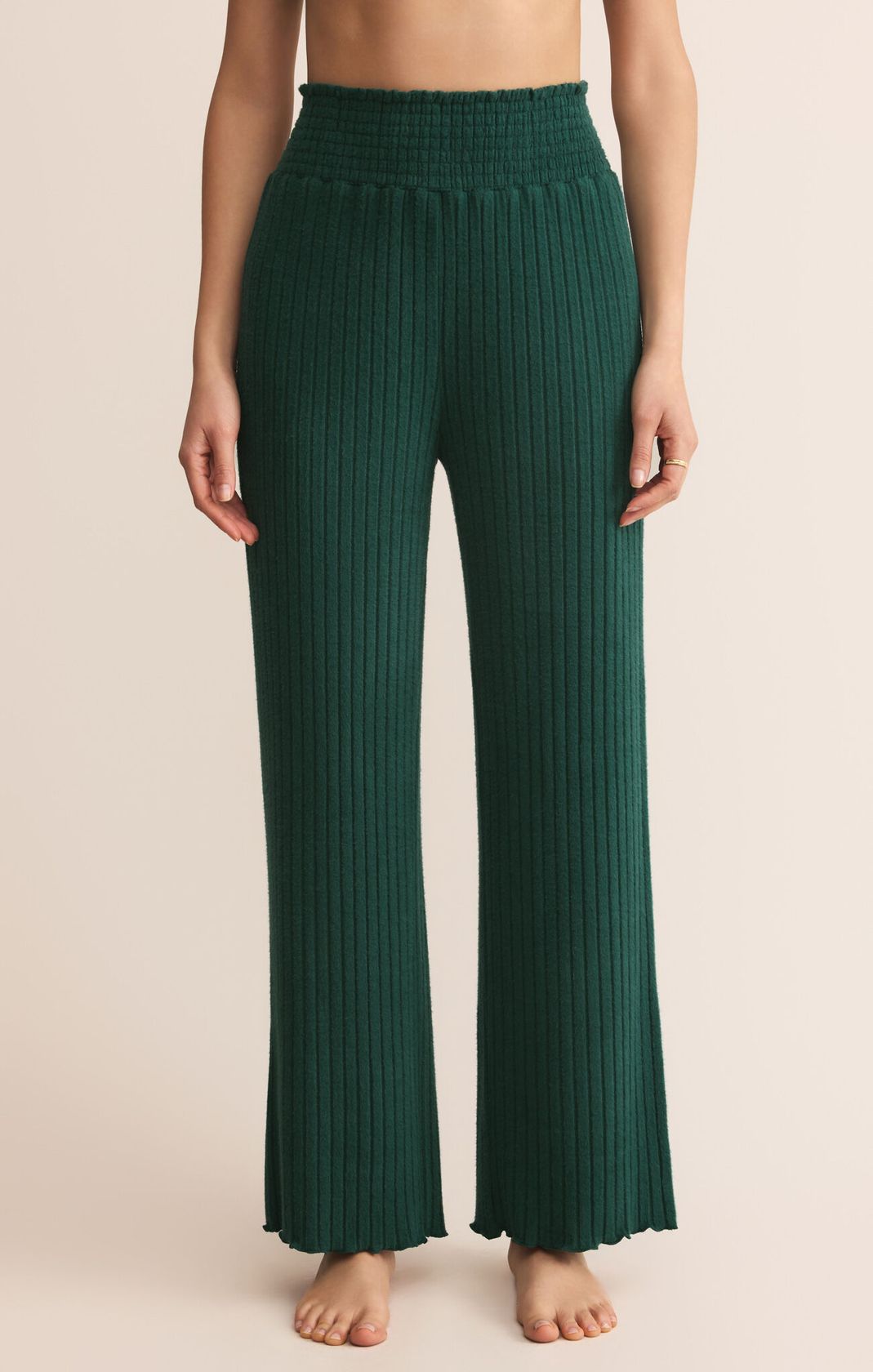 Dawn Smocked Rib Pant Mistletoe