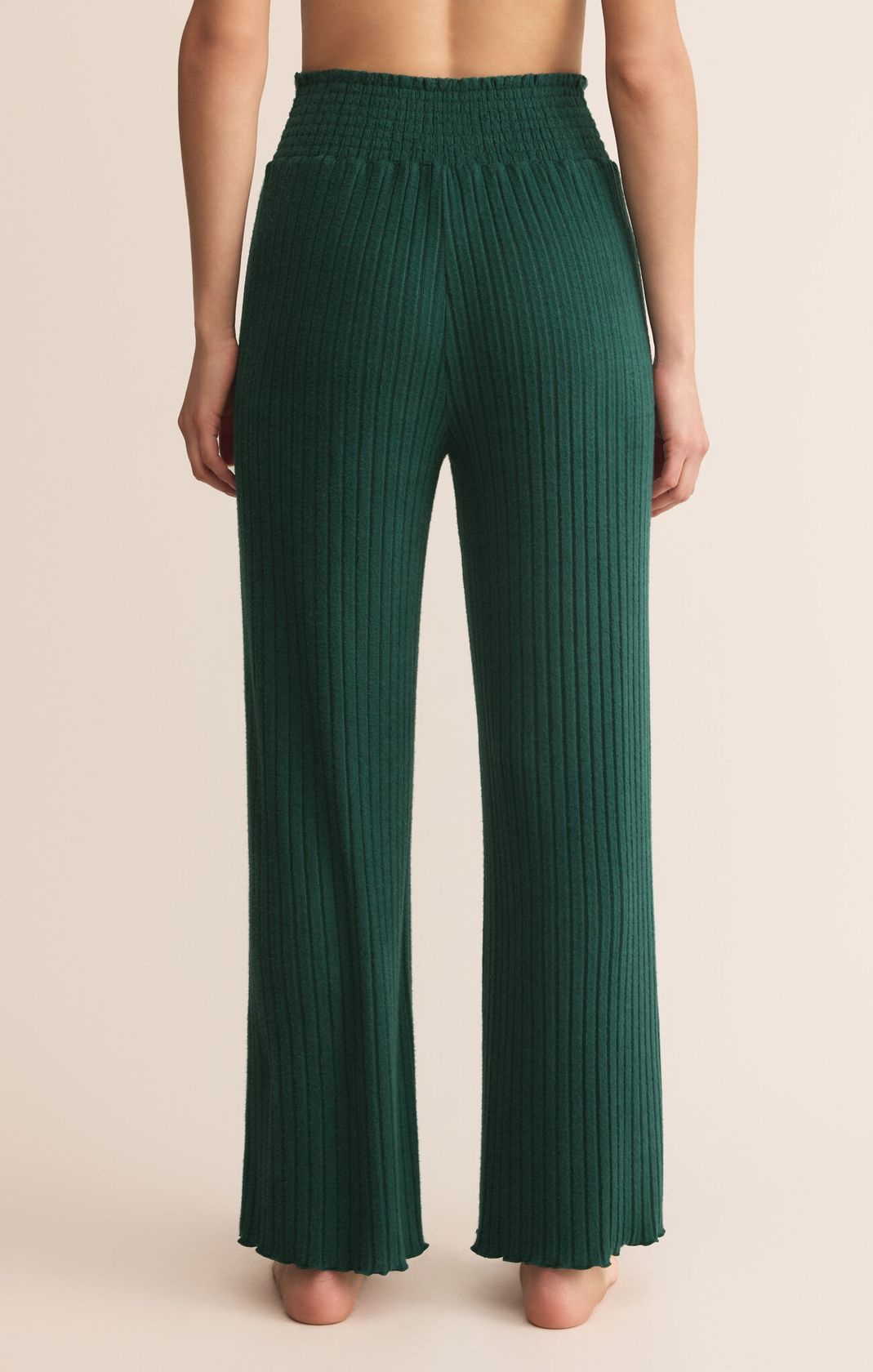 Dawn Smocked Rib Pant Mistletoe