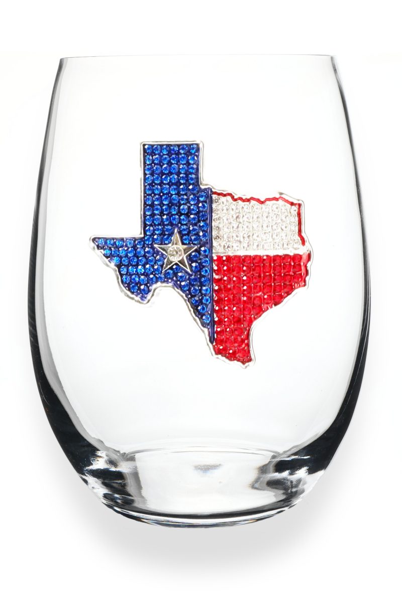 Texas State Stemless Wine Glass