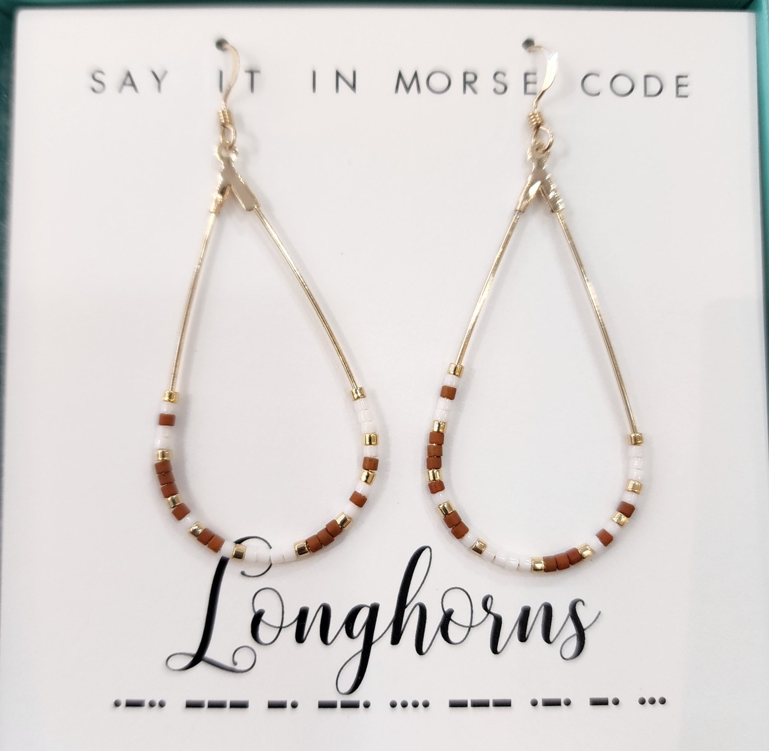 Longhorns Dot & Dash Earrings