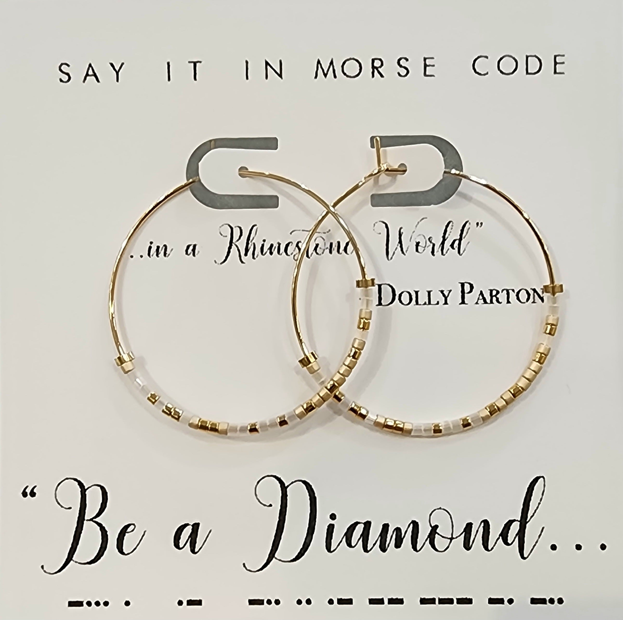 Be a Diamond Dot & Dash Hoop Earrings