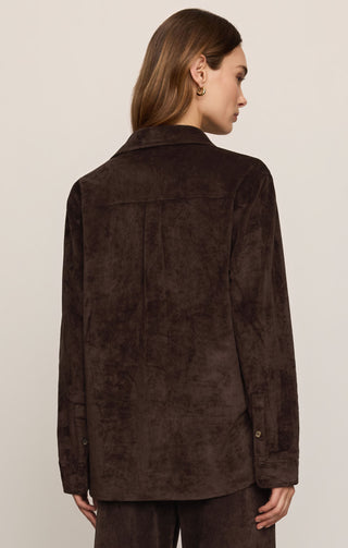 Maren Suede Shirt Dark Roast