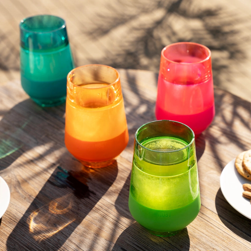 Xlg Wine Freeze Cooling Cups Vivid Colors