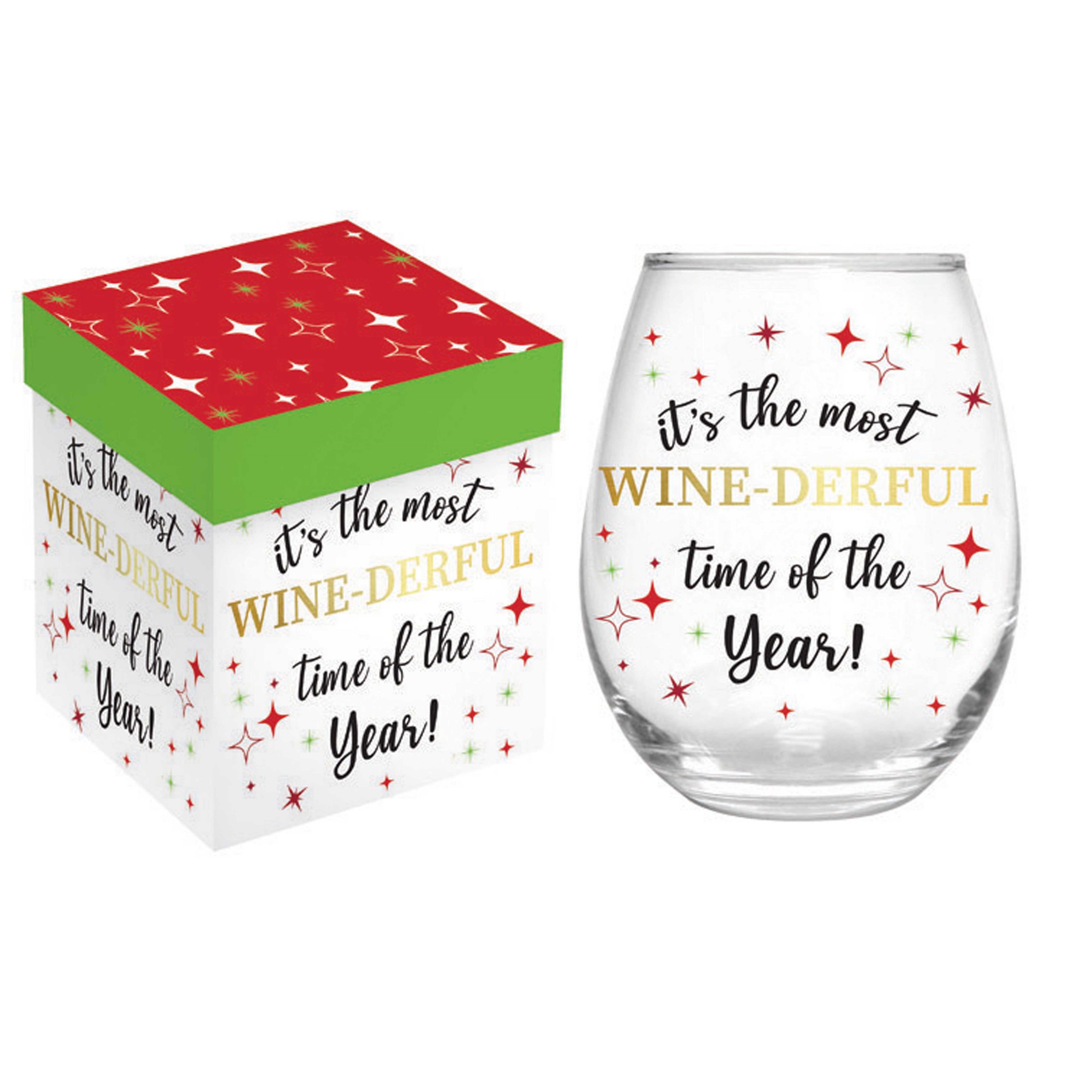 Sale Stemless Wine Glass It's The Most Wonderful Time of The Year