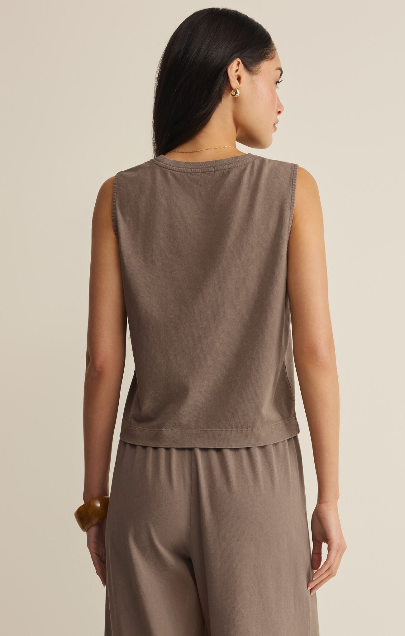 Sloane Jersey Muscle Tank Perfectly Taupe