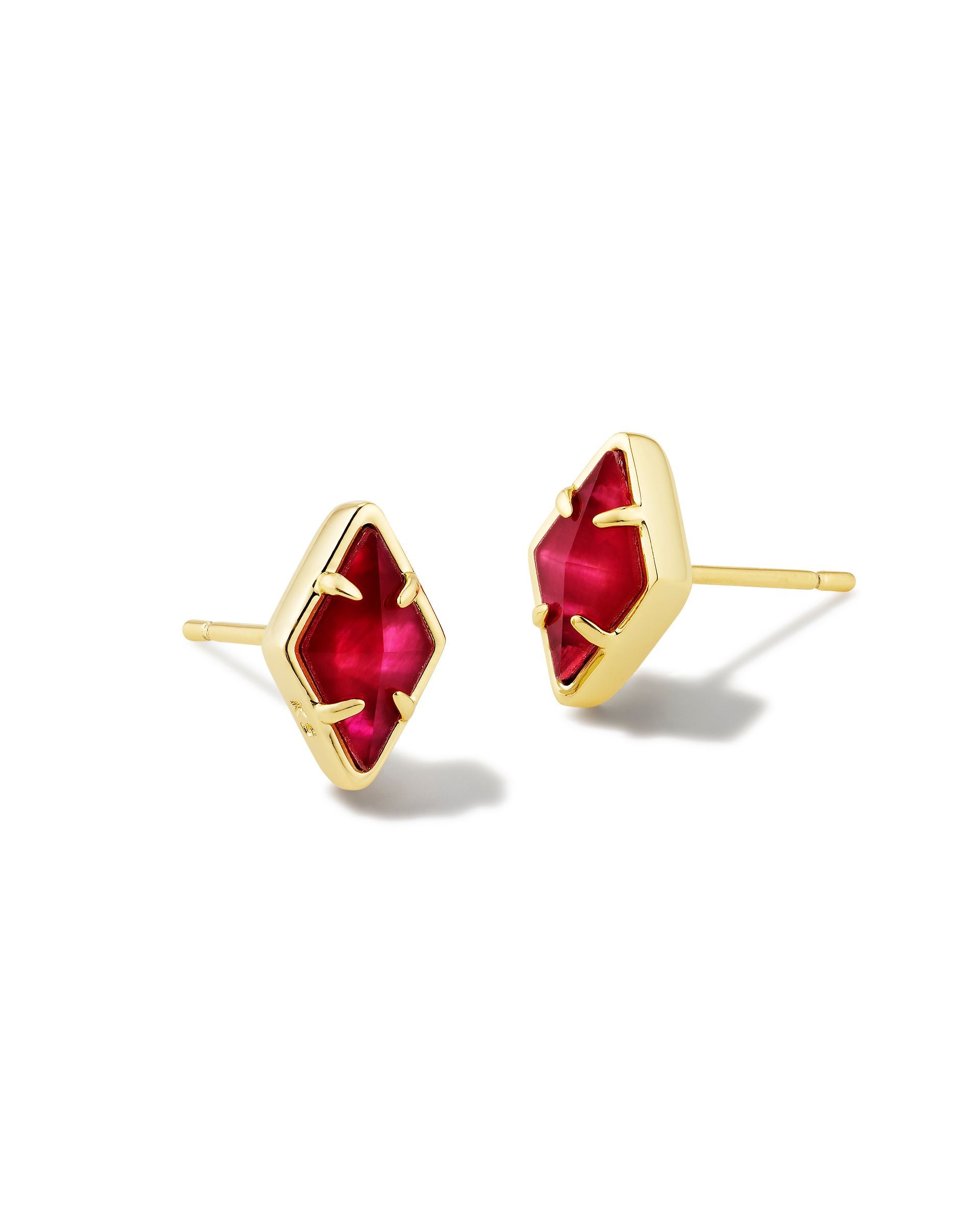 Sale Kinsley Stud Earrings Gold Raspberry Illusion