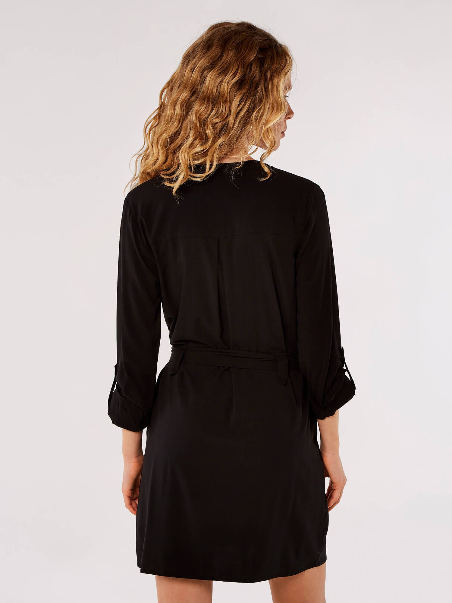 Long Sleeve Utility Dress Black