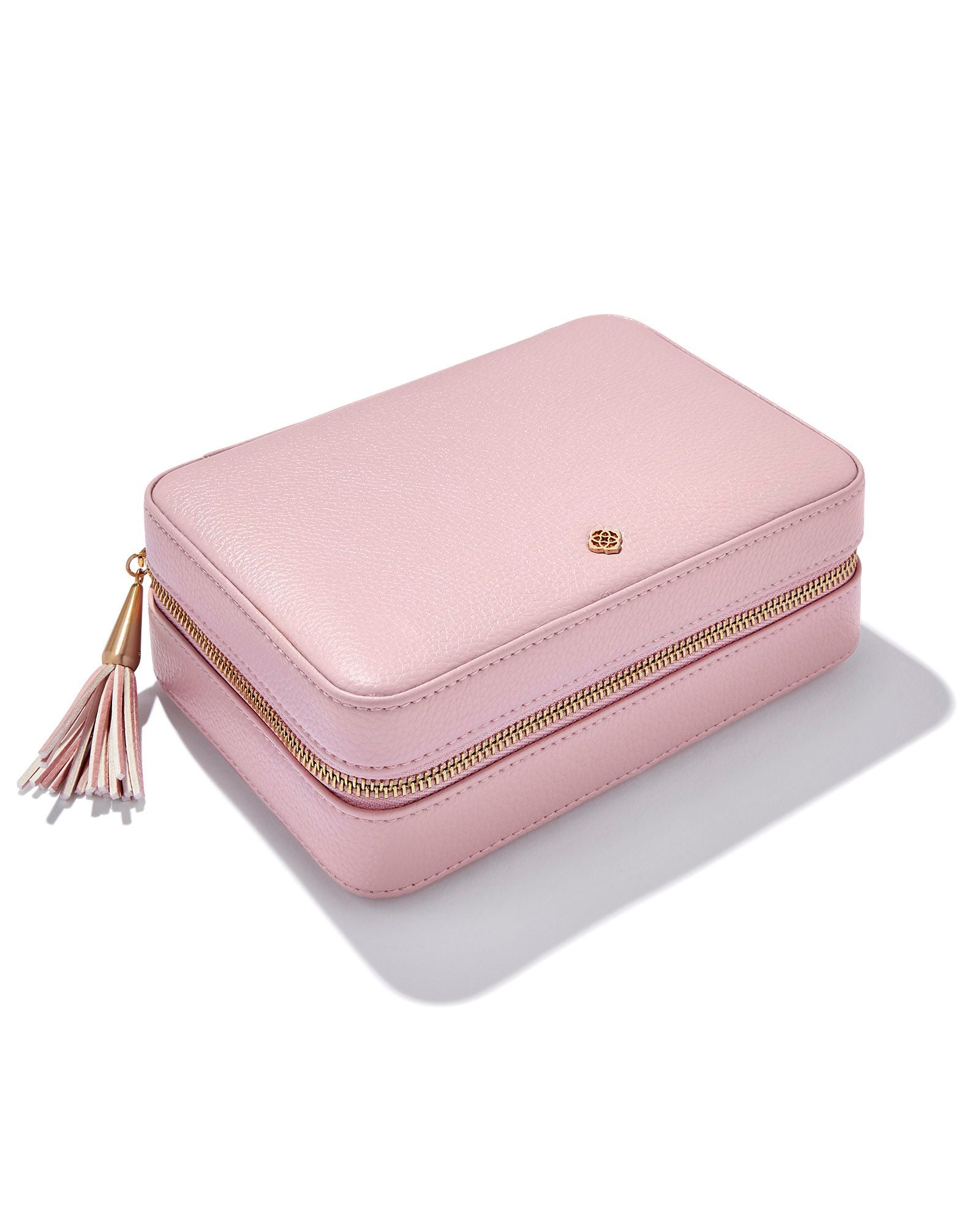 Medium Zip Jewelry Case Blush Pink
