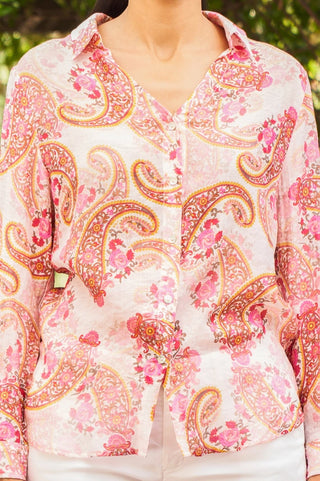 Print Voile Long Sleeve Shirt