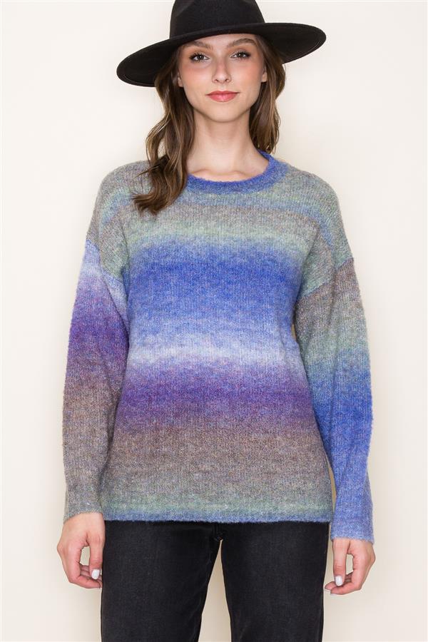 Ombre Long Sleeve Sweater
