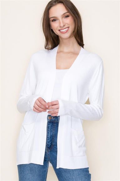 Ivory Open front cardigan