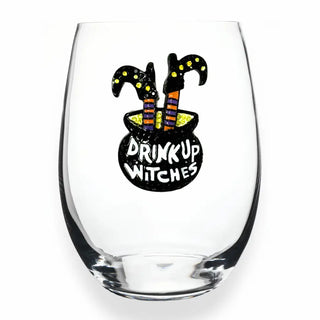 Drink Up Witches Stemless Wine Glass