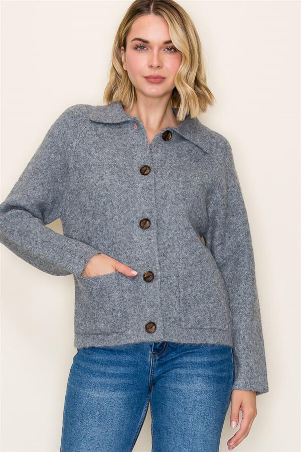 Heavy Sweater Jacket w/Pockets