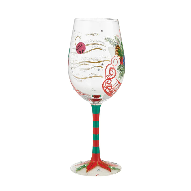 Holiday Lolita Wine Glass Holiday Wishes
