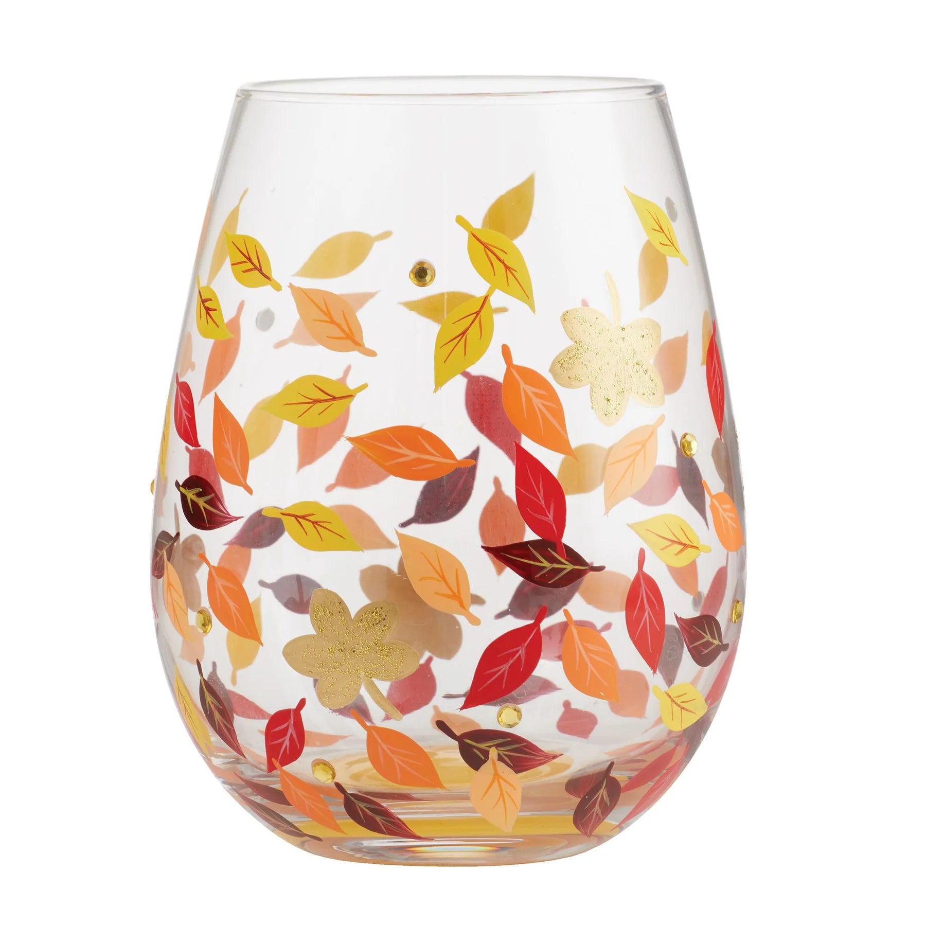 Lolita Stemless Wine Glass Leaves-A-Million