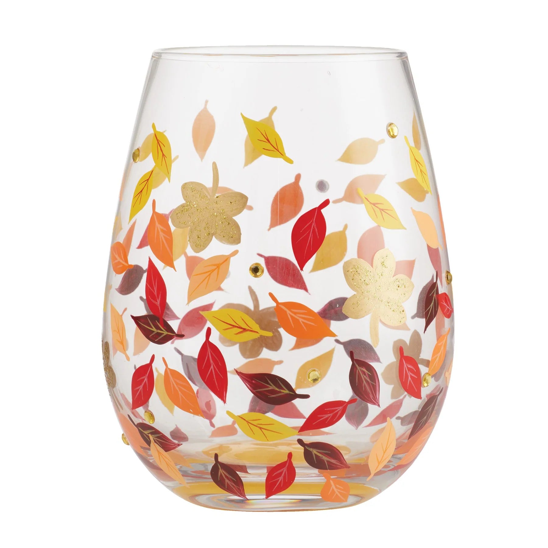 Lolita Stemless Wine Glass Leaves-A-Million