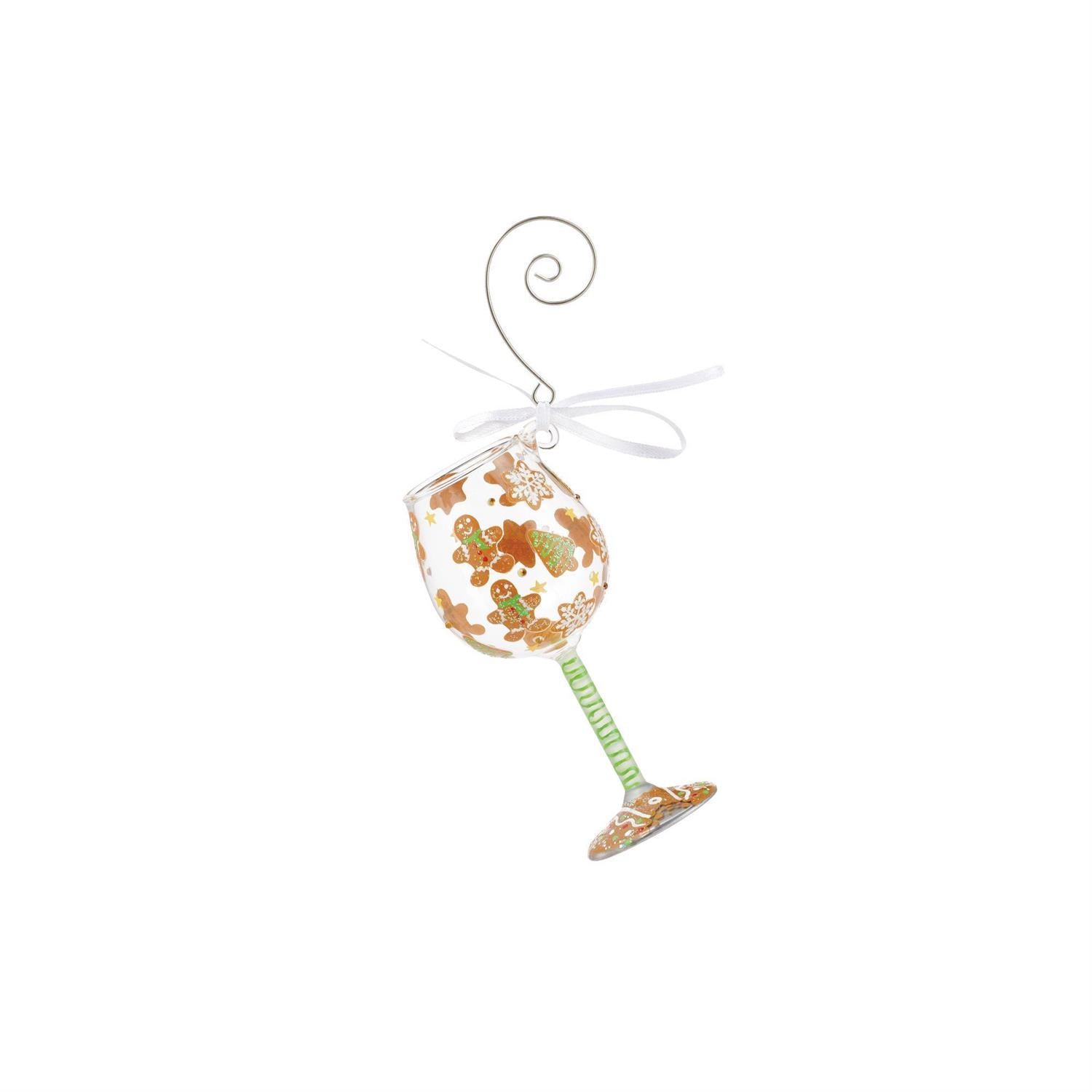 Lolita Gingerbread dreams Mini Wine Glass Ornament