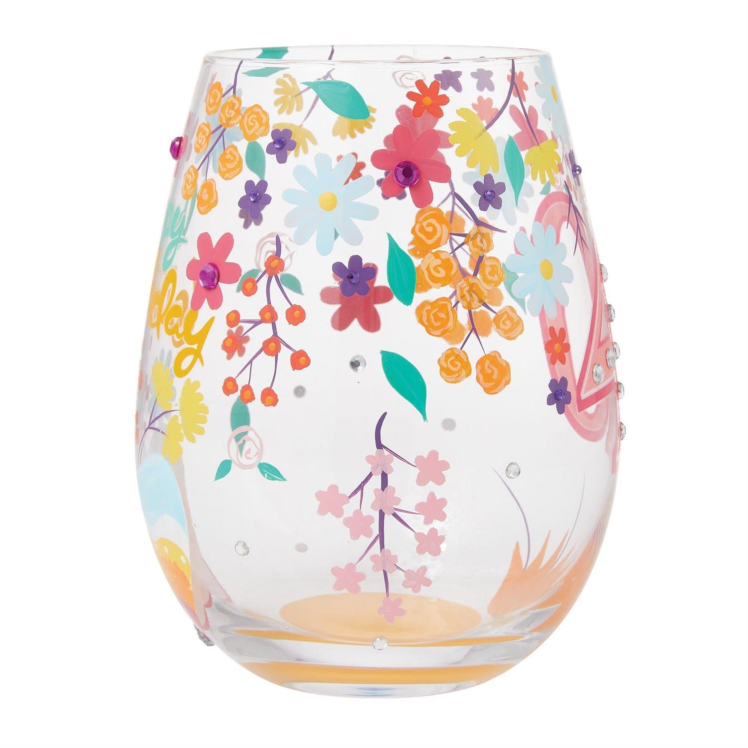 Lolita Stemless Wine Glass 40th Birthday