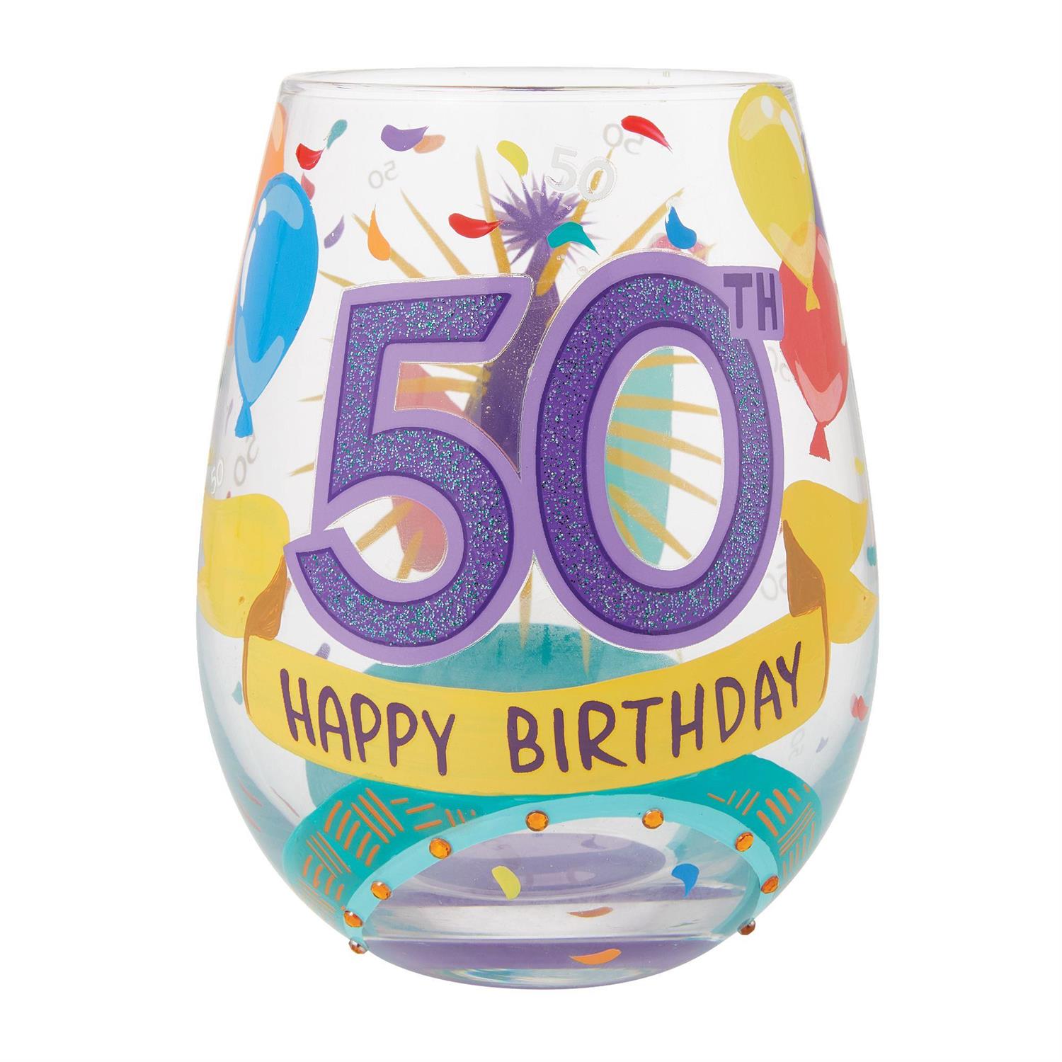 Lolita Stemless Wine Glass 50th Birthday
