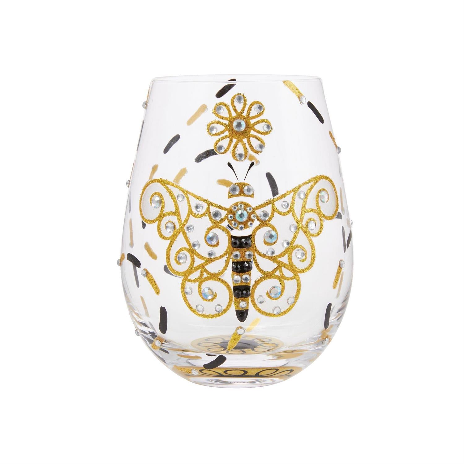 Lolita Stemless Wine Glass Brilliant Butterfly