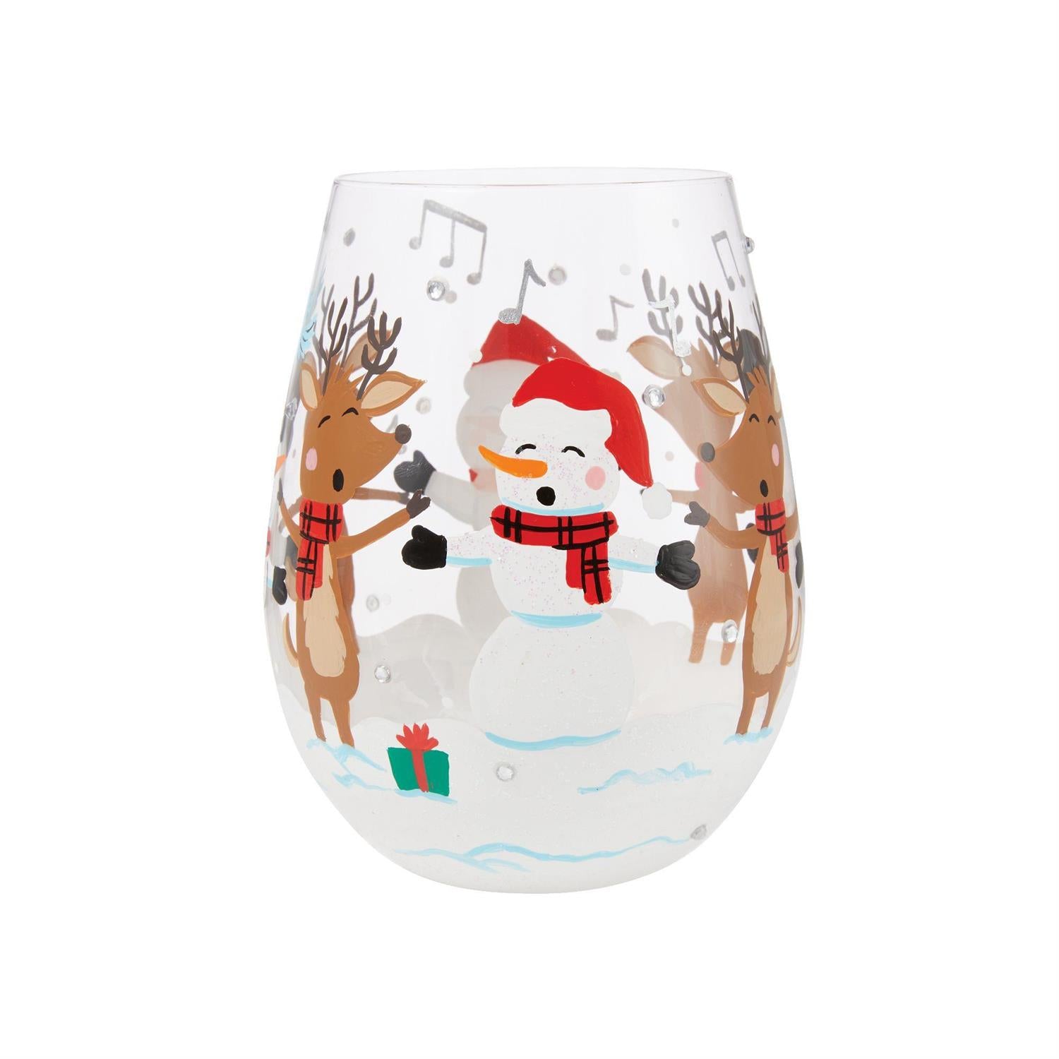 A-Caroling We Go Stemless Lolita Wine Glass