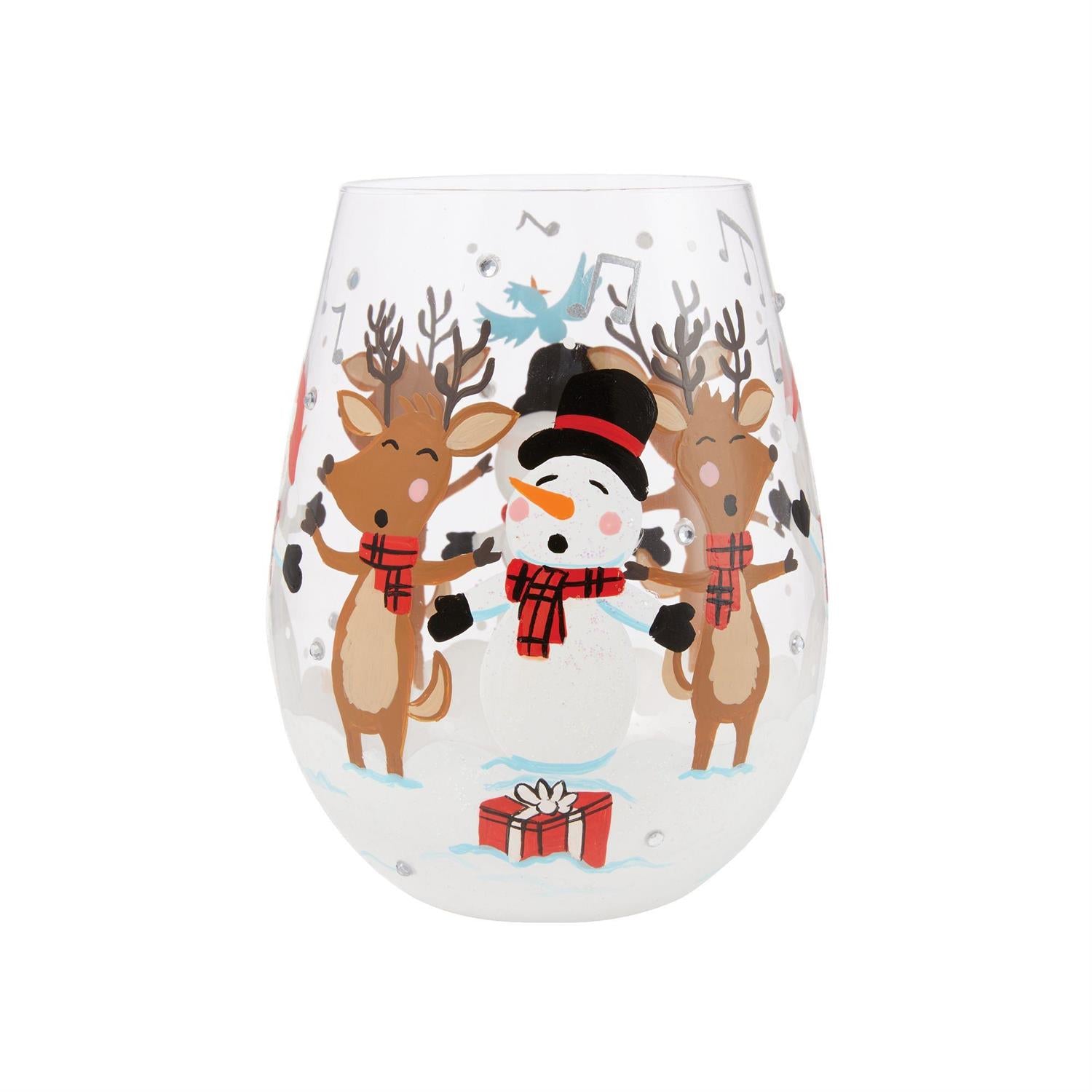 A-Caroling We Go Stemless Lolita Wine Glass