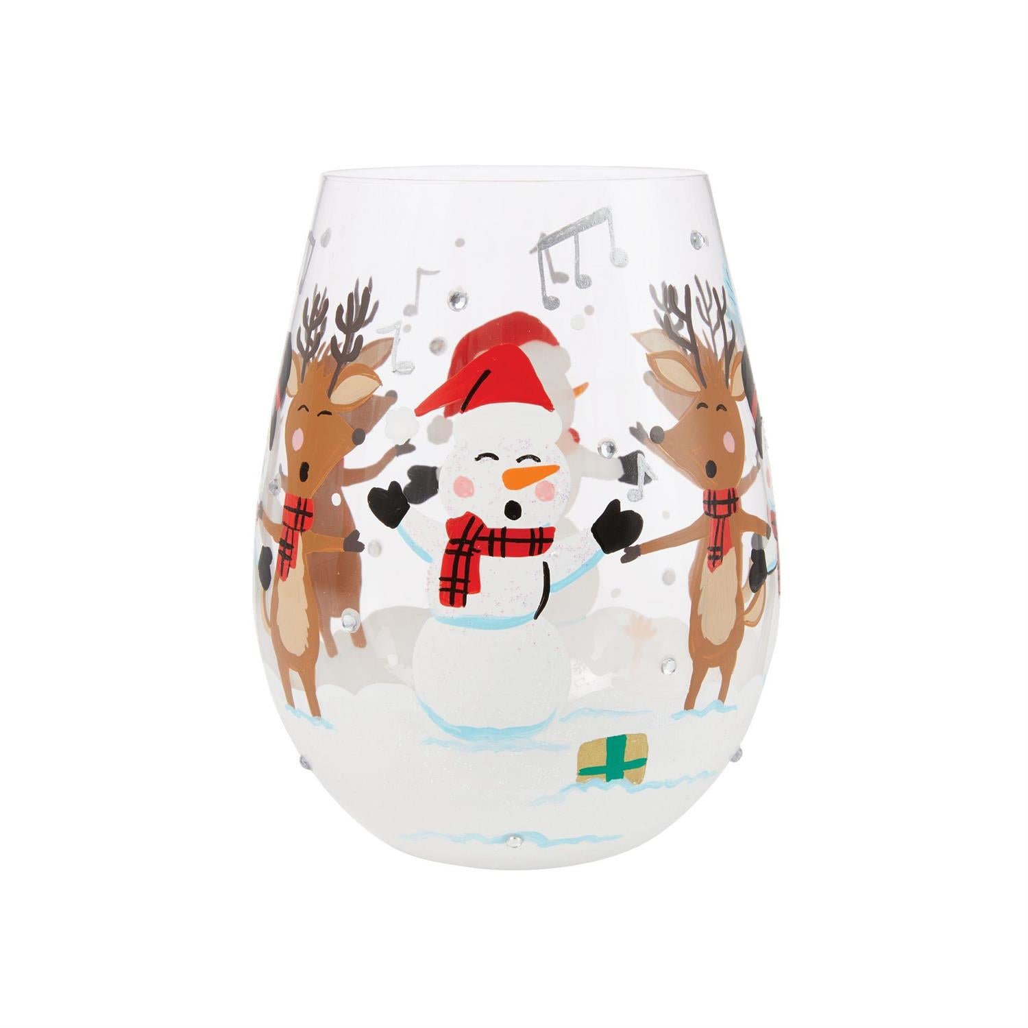 A-Caroling We Go Stemless Lolita Wine Glass
