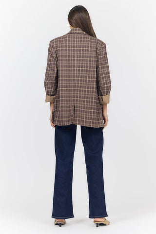Spencer Oversized Blazer Cambridge Check