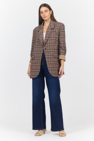 Spencer Oversized Blazer Cambridge Check