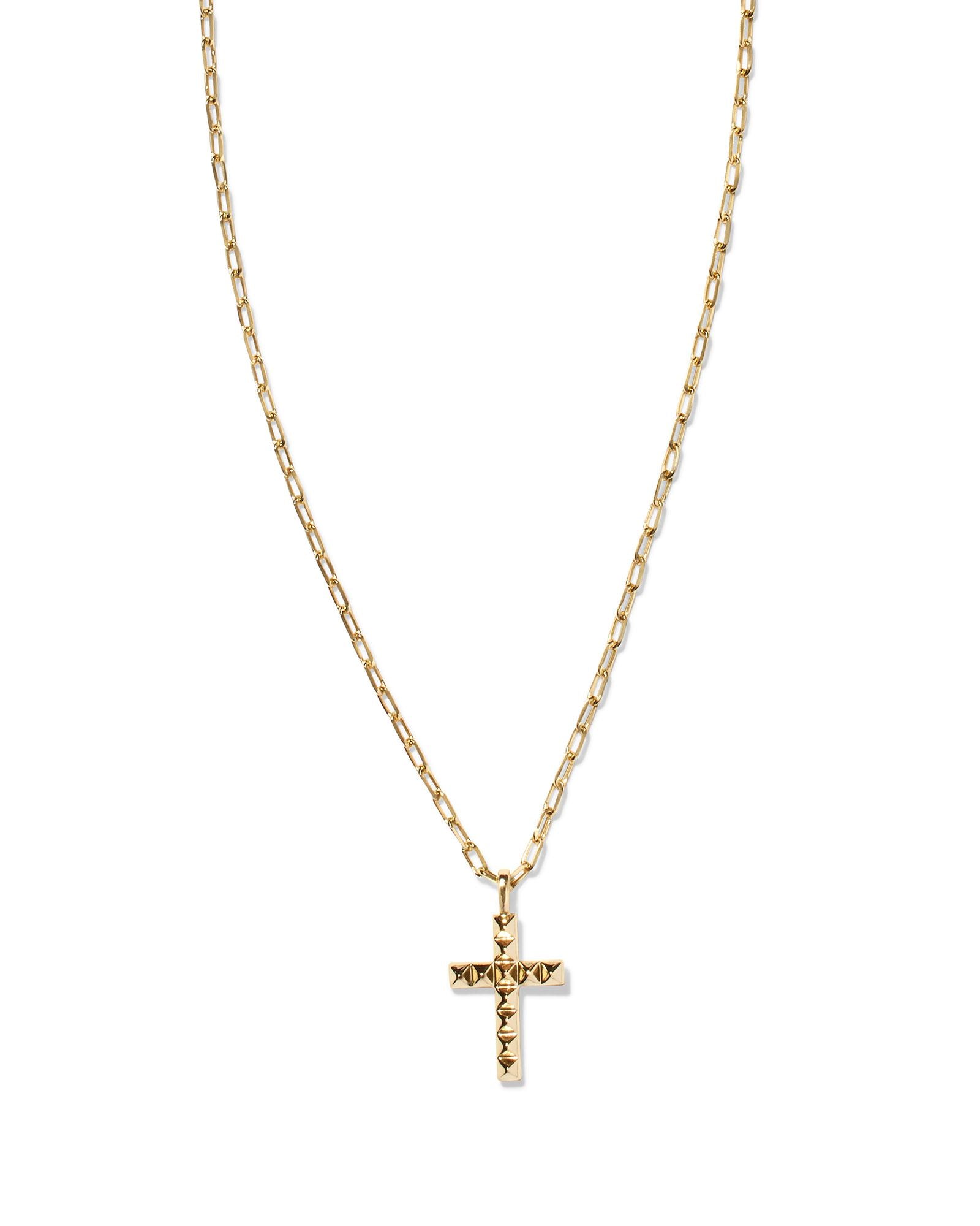 Sale Jada Cross Short Pendant Necklace Gold