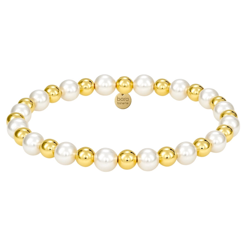 Natalia 14K Gold Filled Stretchy with Pearls Bracelet