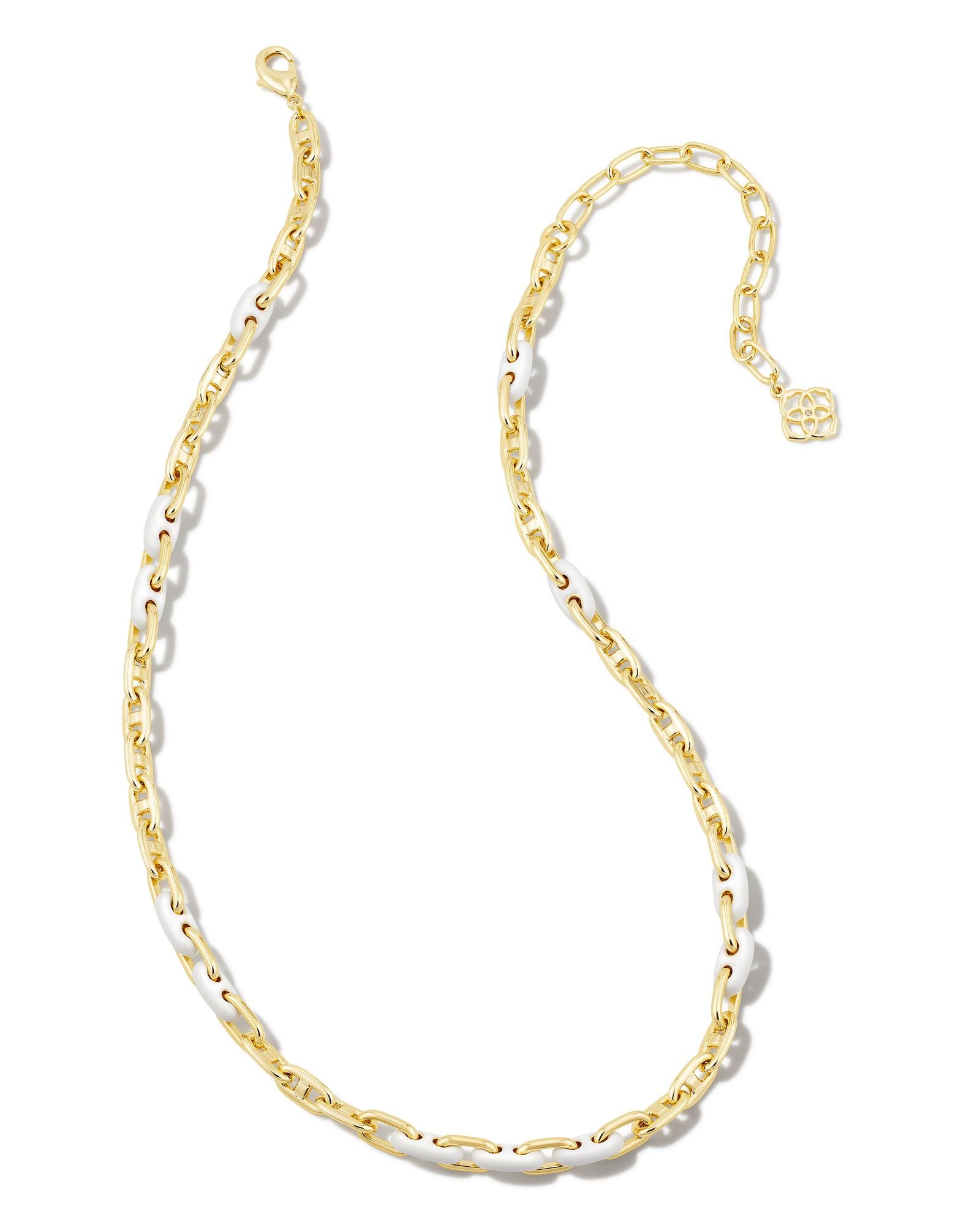 Sale Bailey Chain Necklace Gold White Mix