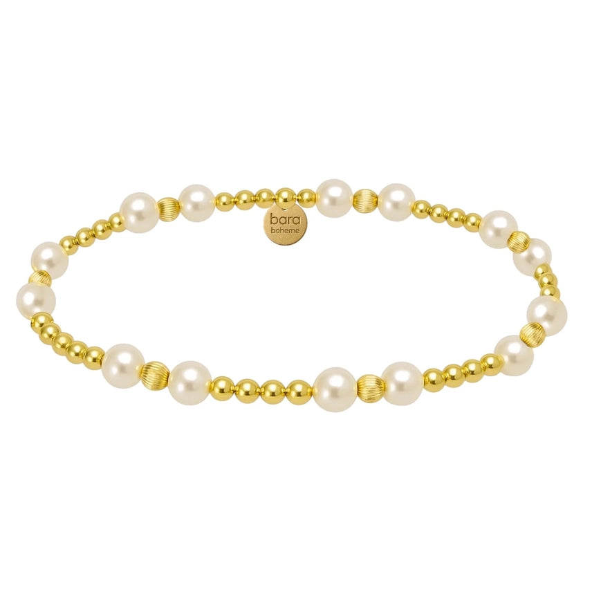 Kimberly 14K Gold Filled Stretchy with Pearls Bracelet