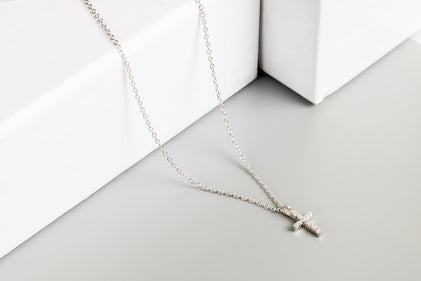Aime Cross Necklace Gold or Silver