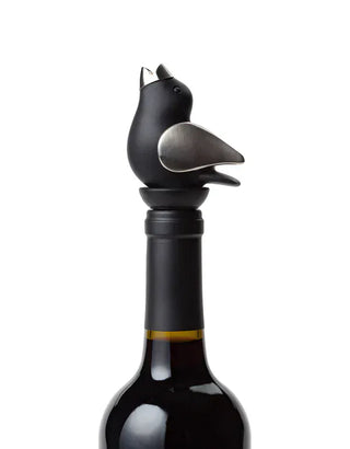 GurglePot Home - Drinkware ChirpyTop Wine Pourer Black/Chrome