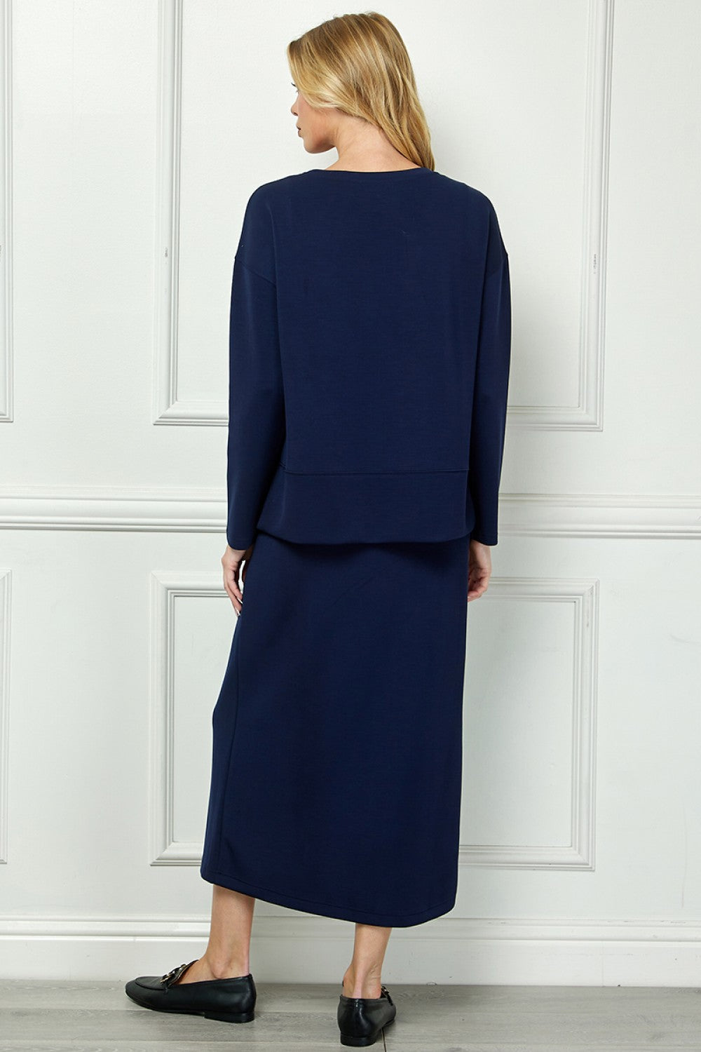 Very Soft 2 Piece Dress Set Navy