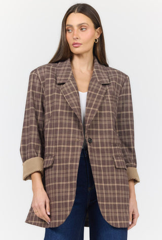 Spencer Oversized Blazer Cambridge Check