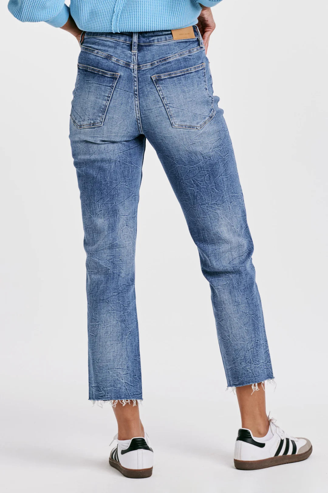 90s Super High Rise Ankle Straight Jeans Mozzie