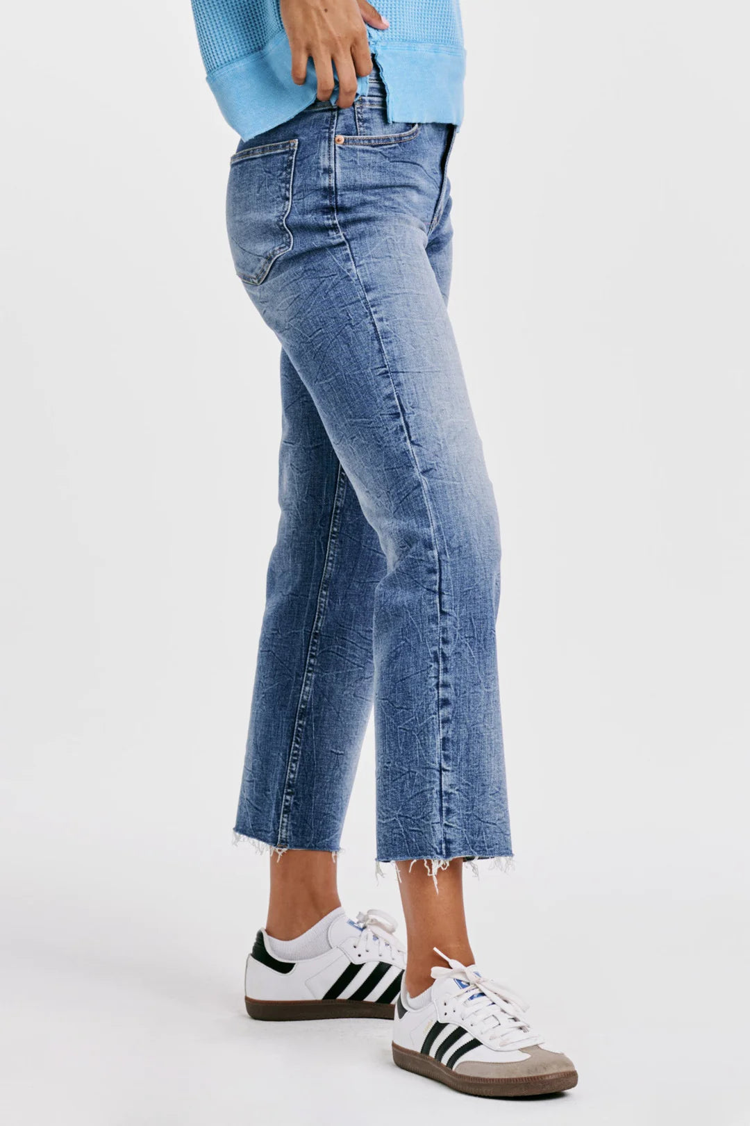 90s Super High Rise Ankle Straight Jeans Mozzie