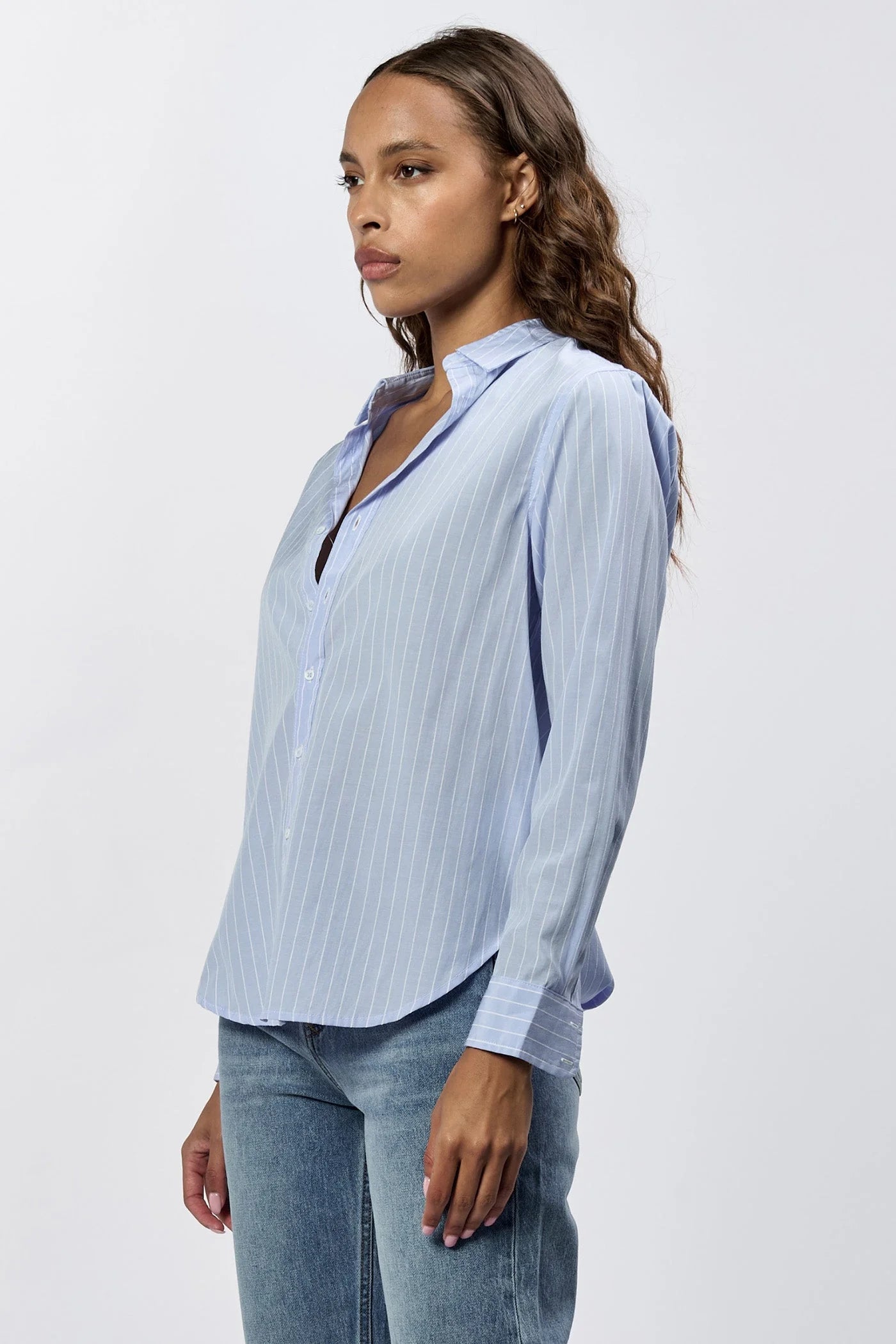 Sale Lolita Button Up Long Sleeve Boyfriend Fit Shirt Skyway
