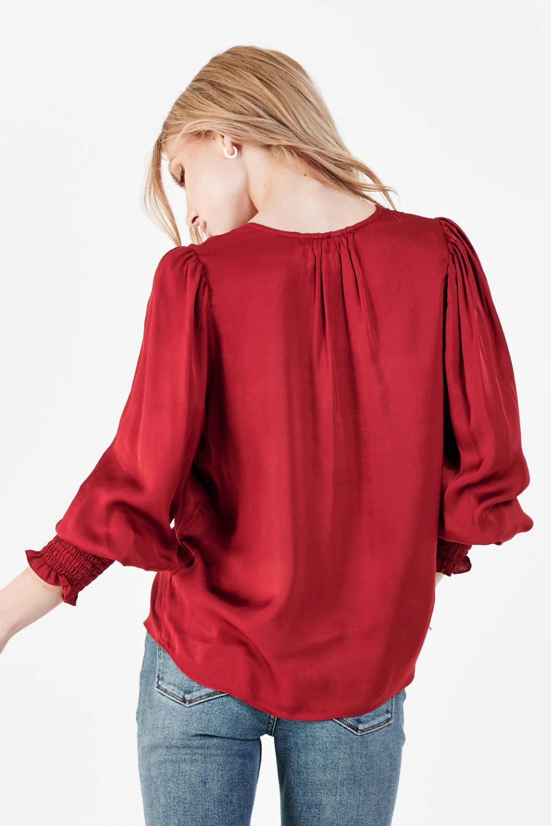 Amelia Ruched Long Sleeve Top Barbados