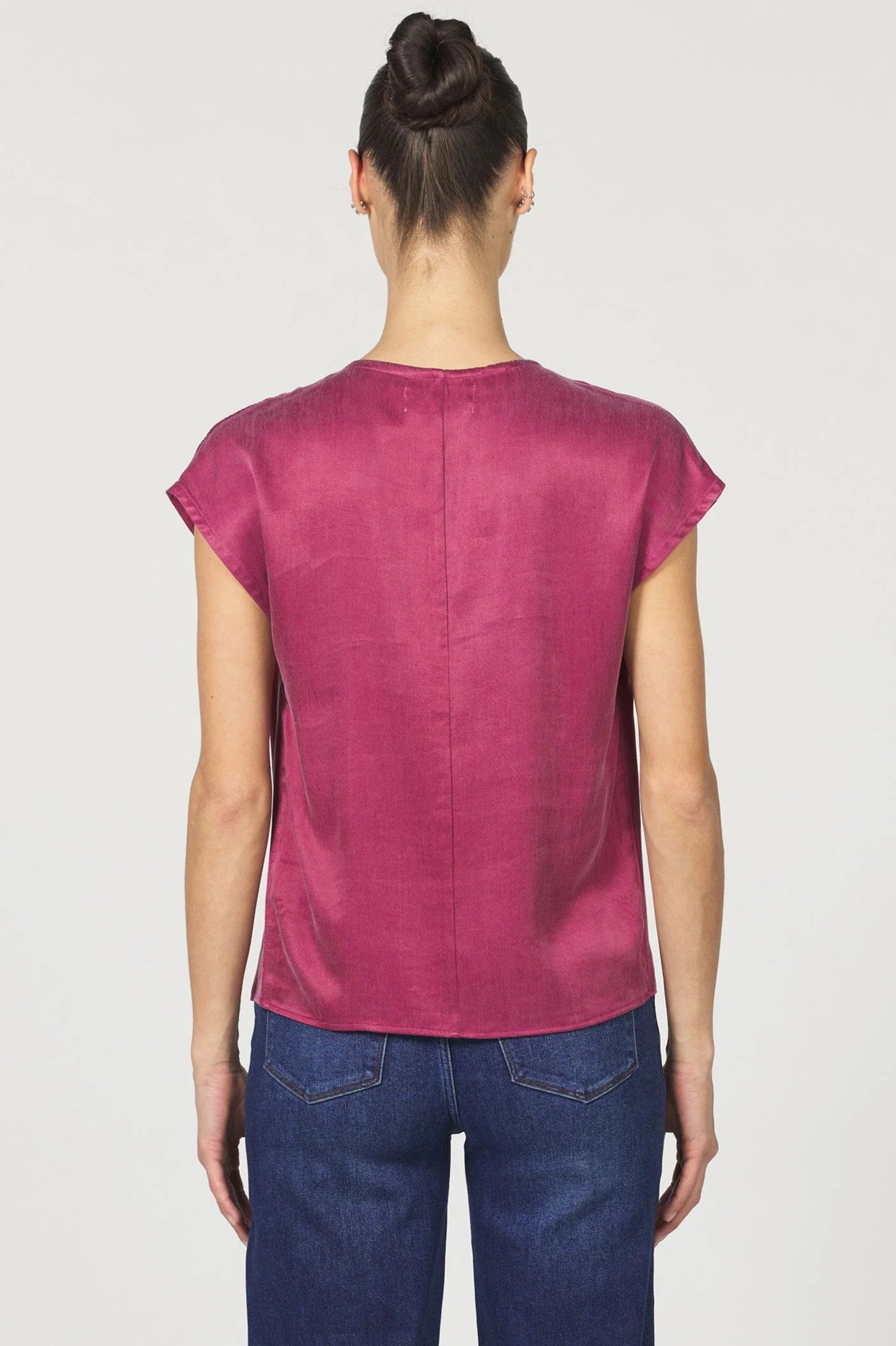 Kristen Short Sleeve Blouse Dahlia Mauve