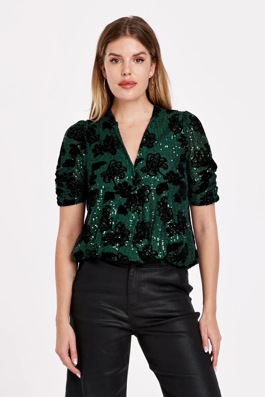 Sale Yazmine Front Wrap Top Sparkling Lily